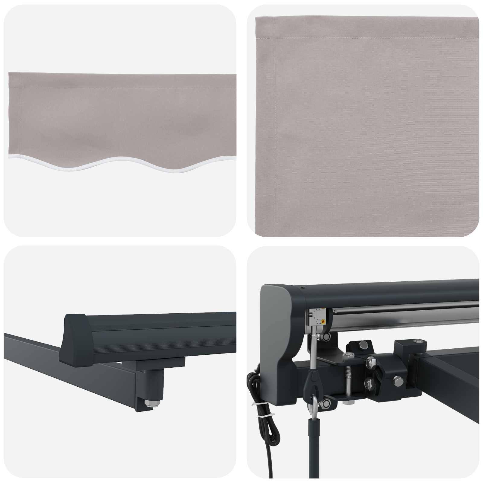 Vidaxl - Auvent rétractable électrique Gris clair et anthracite vidaXL 3421233 - Image 8