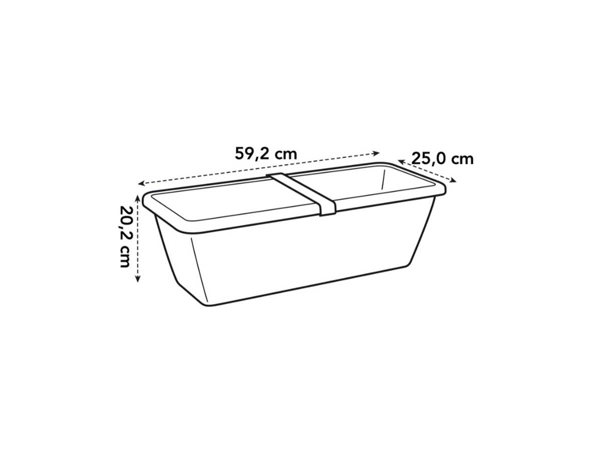 Jardinière rectangulaire Barcelona XL - 60 cm - Anthracite - Elho - Image 3
