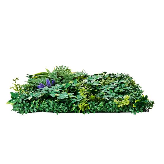VEVOR Mur végétal artificiel 8pcs, panneau 50x50cm, 3D, emboîtable, lierre. - Image 9