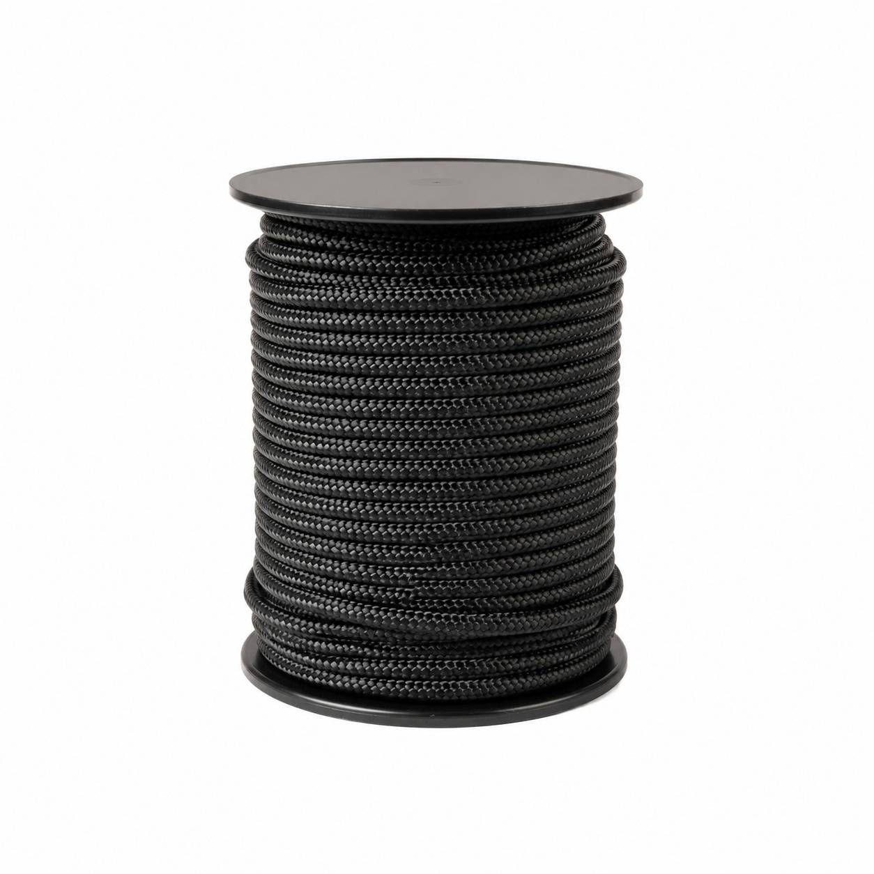 Nylon Tressé Corde 6mm 164ft Noir Résistante Abrasion 623kg Charge Rupture Fabriquée Belgique - Image 1