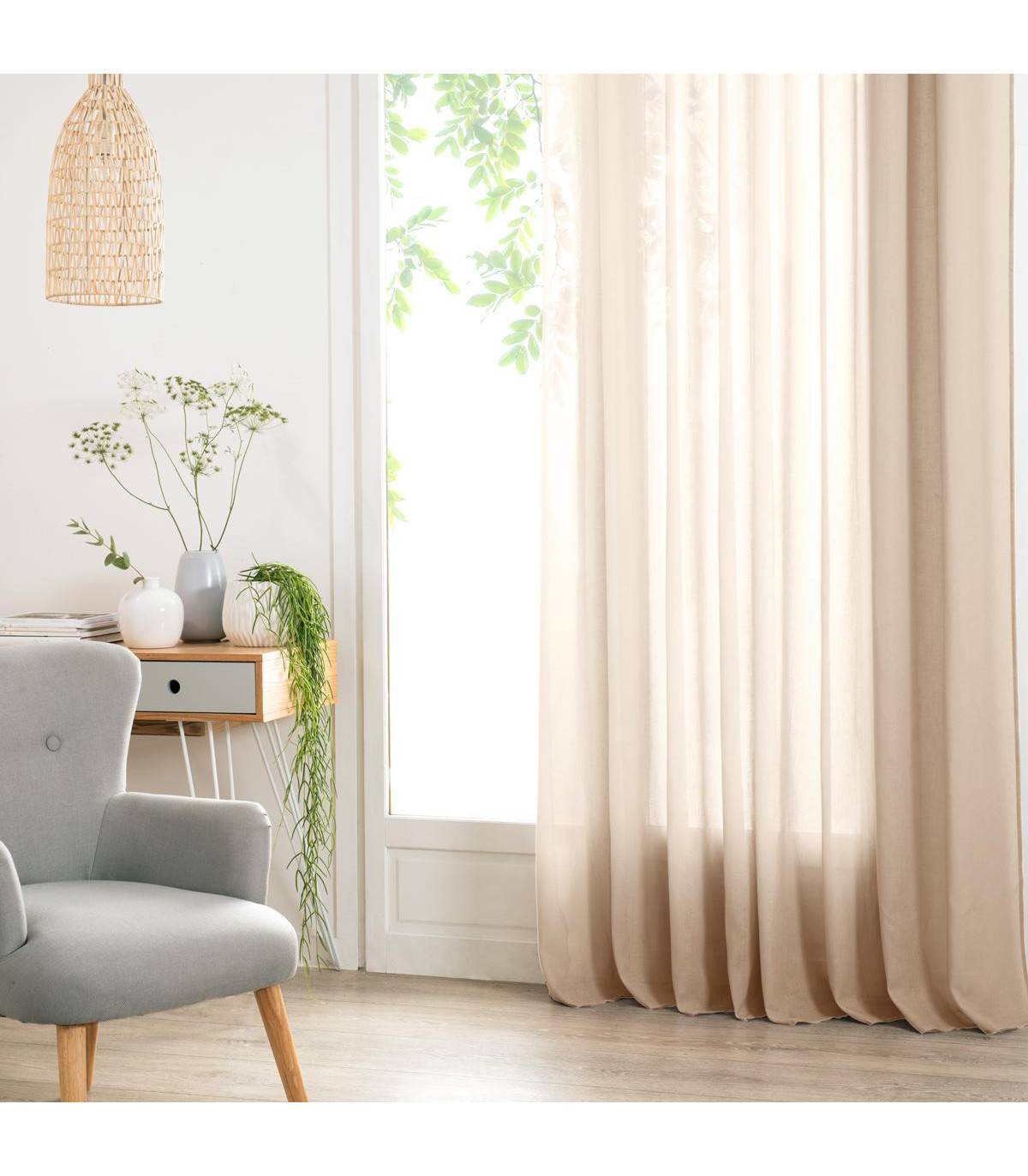 Voilage à œillets Ana Beige Lin 140 x 240 cm - Image 4