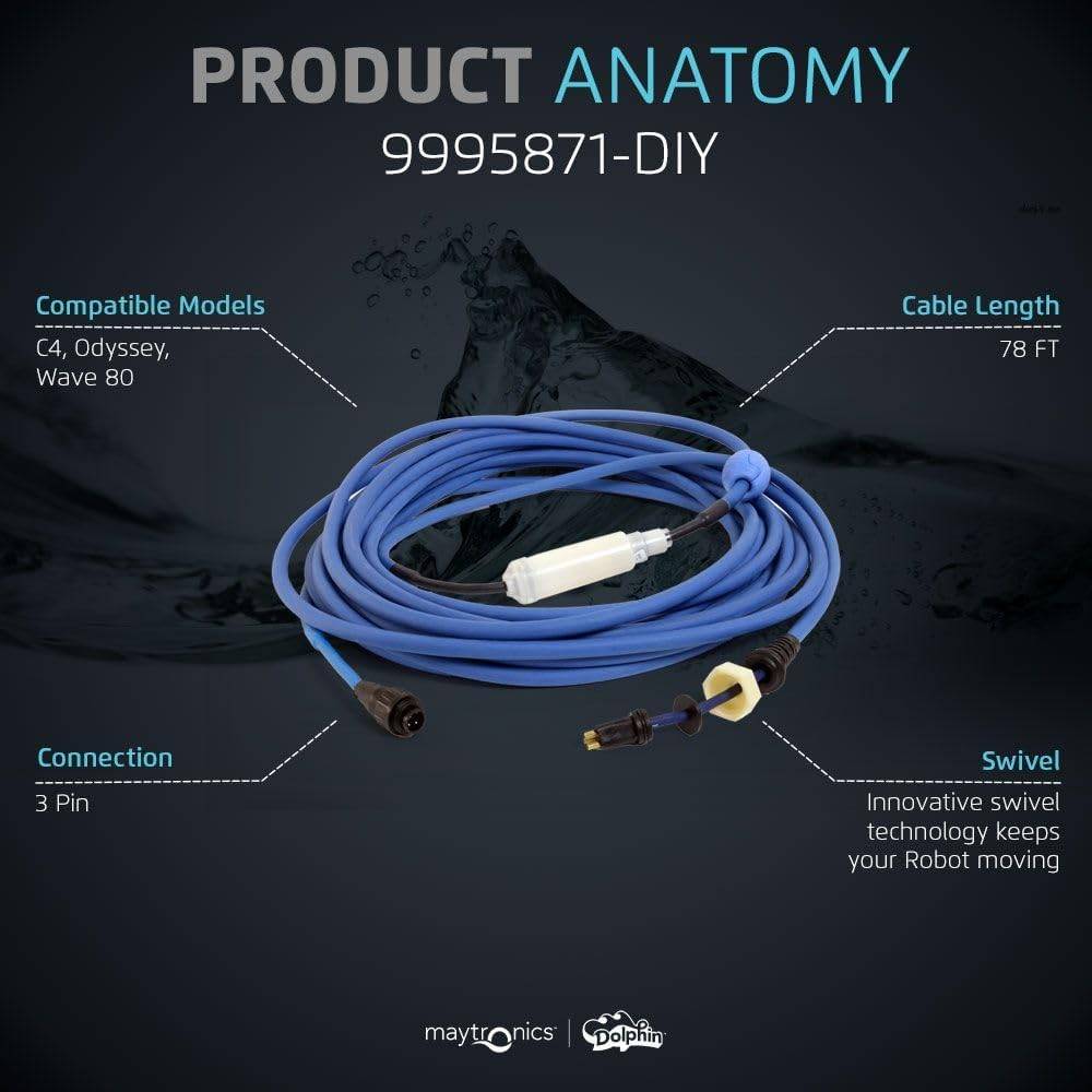 Dolphin - Cable d'alimentation avec swivel diy 24m dyn 2010 pour robot dolphin wave 80 et prox1 9995871-DIY Dolphin - Image 4