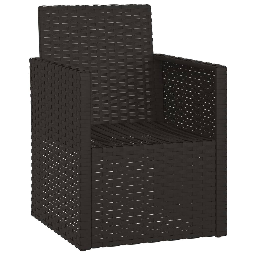 Chaise bois composite 1 places rotin noir 53 x 57 x 75 cm - Prolenta premium p359.4 - Image 3