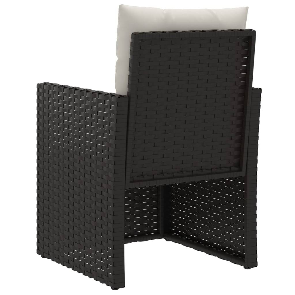 Chaise bois composite 1 places rotin noir  53 x 57 x 75 cm  - Prolenta premium  p359.4 - Image 6