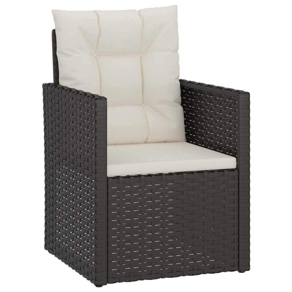 Chaise bois composite 1 places rotin noir  53 x 57 x 75 cm  - Prolenta premium  p359.4 - Image 1