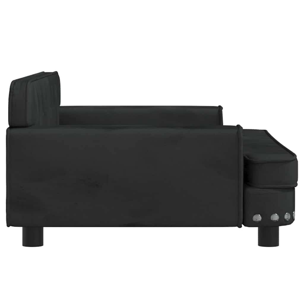 PANGIVO - Lit pour chien velours noir 90 x 53 x 30 cm - PANGIVO - Image 4