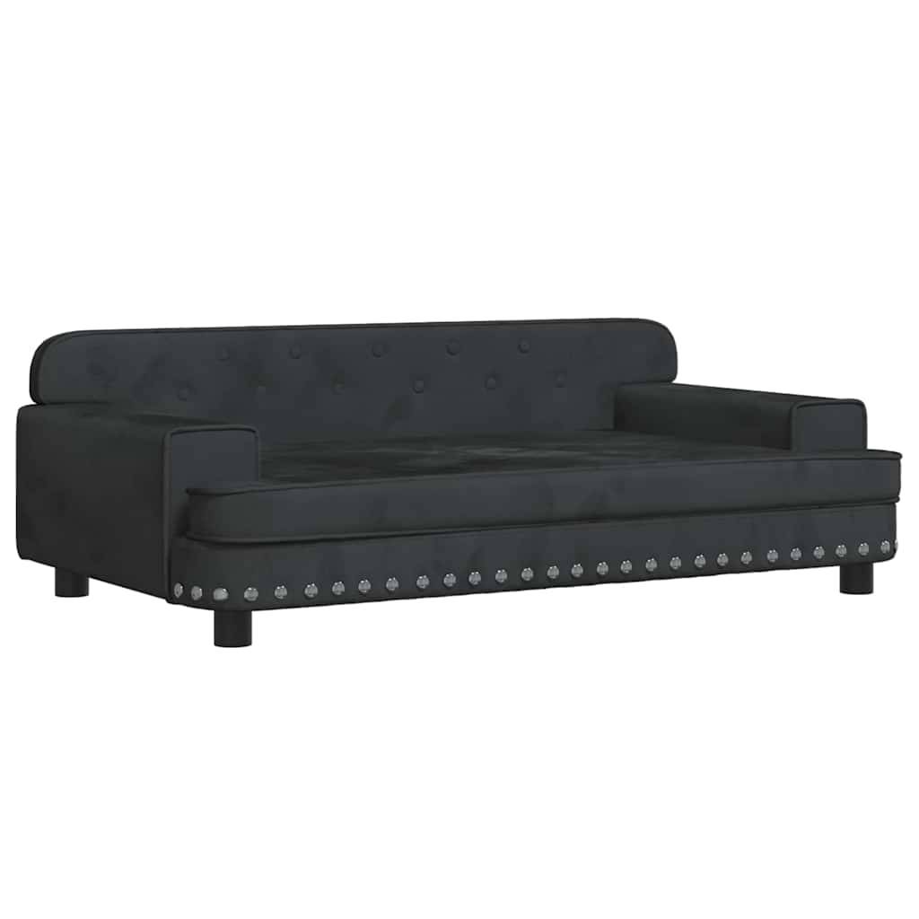 PANGIVO - Lit pour chien velours noir 90 x 53 x 30 cm - PANGIVO - Image 2