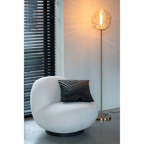 Lampadaire en Verre "Ruche" 156cm Cognac Clair - Image 4