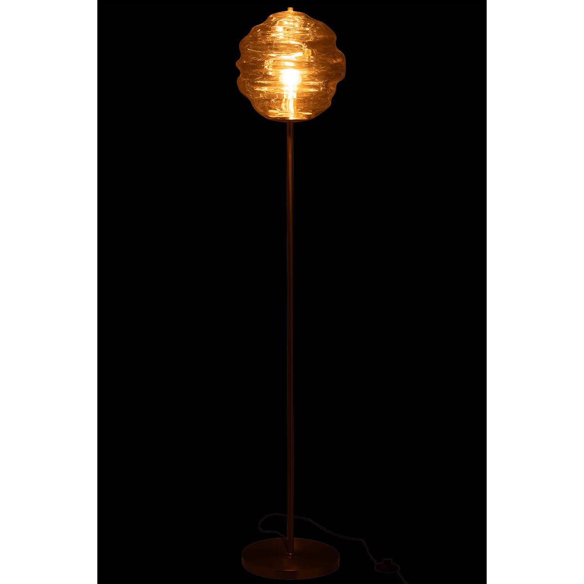 Lampadaire en Verre "Ruche" 156cm Cognac Clair - Image 3