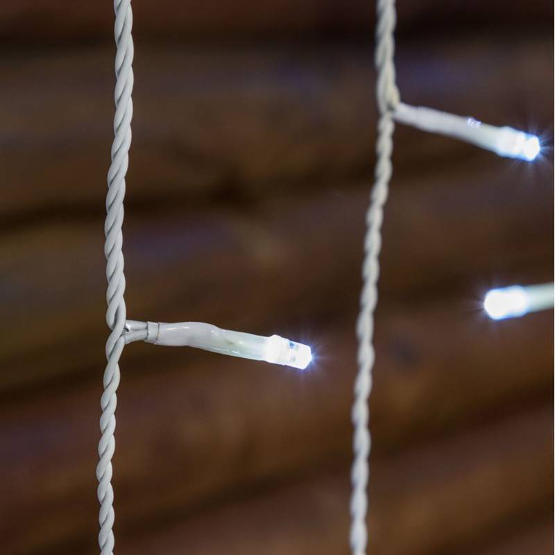 Lotti - Guirlande stalactite 20M H 60CM 480 LED blanc froid 8 programmes câble blanc 24V Lotti - Image 3