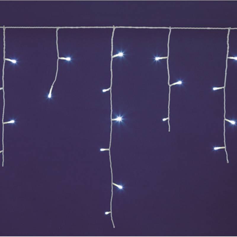 Lotti - Guirlande stalactite 20M H 60CM 480 LED blanc froid 8 programmes câble blanc 24V Lotti - Image 6