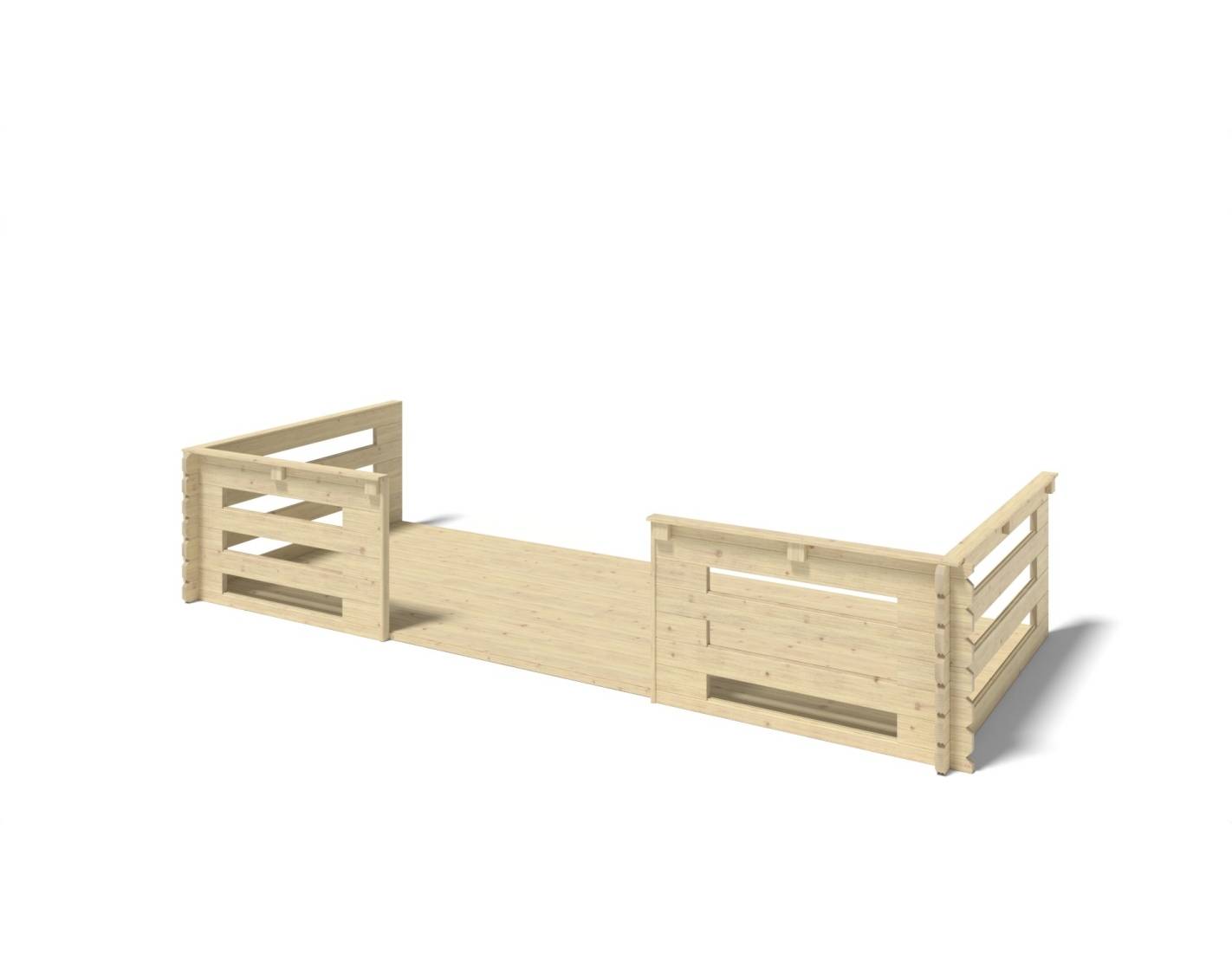 Altanka - Abri de jardin en bois - 5x5 m + terrasse avec balustrade et avant-toit en bois - 35 m2 - DOM612+DOM613+DOM615+POD04 - ALTANKA - Image 6