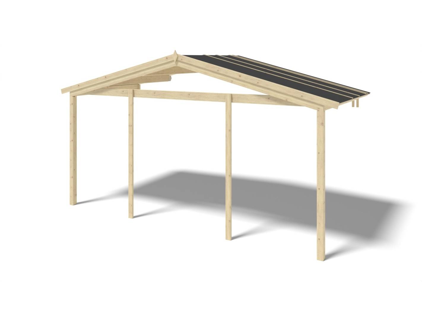 Altanka - Abri de jardin en bois - 5x5 m + terrasse avec balustrade et avant-toit en bois - 35 m2 - DOM612+DOM613+DOM615+POD04 - ALTANKA - Image 4