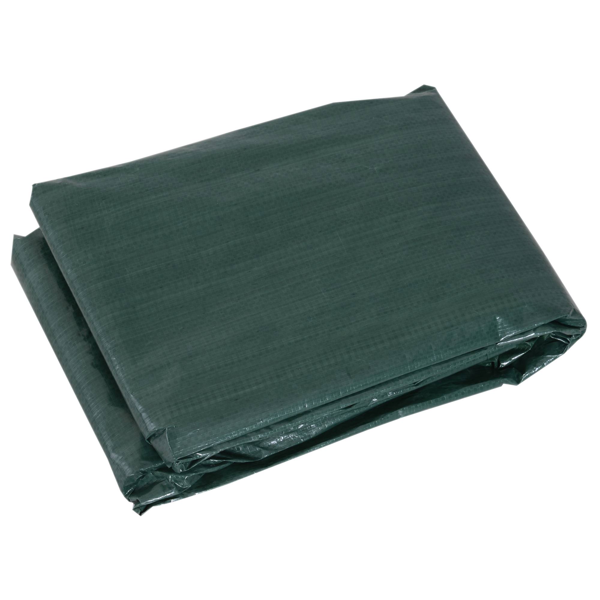 Housse de protection mobilier de jardin rectangulaire 235x190x90 cm, imperméable, anti-UV, résistante à l’hiver, verte - Image 9