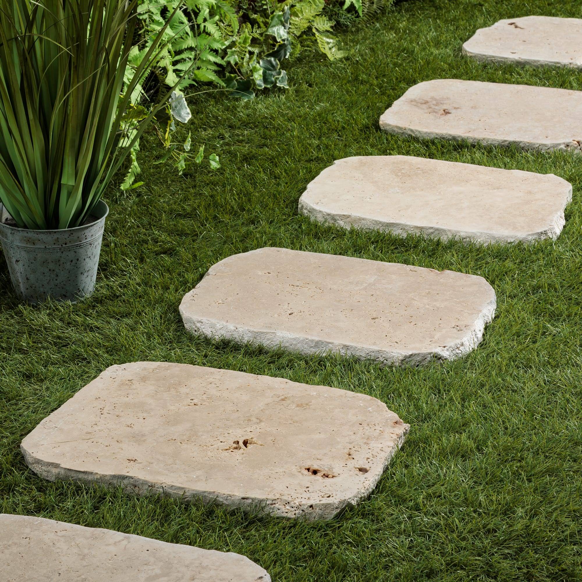 Pas japonais Irrégulier Travertin Beige Nuancé 33-45x3 cm (à l'unité) - RO'MA NATURE - Image 2