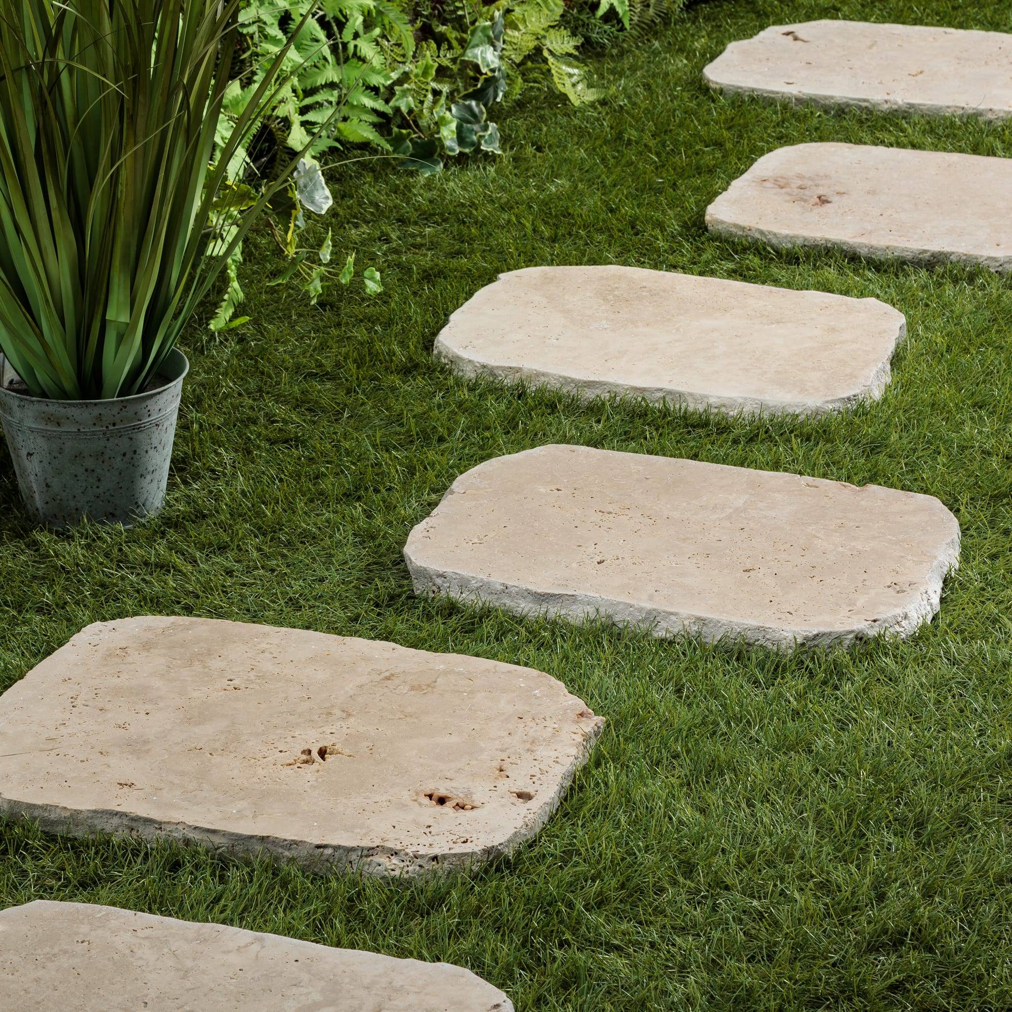Pas japonais Irrégulier Travertin Beige Nuancé 33-45x3 cm (à l'unité) - RO'MA NATURE - Image 1