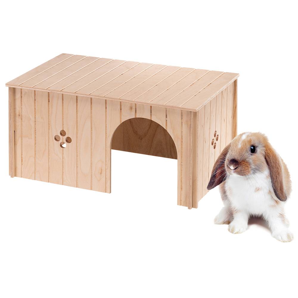 Ferplast - Ferplast Maison Lapin, Accessoire pour Cage Lapin, avec Toit Plat et Trous d'Aération, en Kit de Montage, 52 x 31 x h 26 cm, SIN MAXI Niche Maison en - Image 5