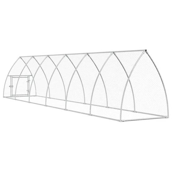 Vidaxl - Cage pour poules argenté 600x105x120 cm acier galvanisé vidaXL 172554 - Image 7