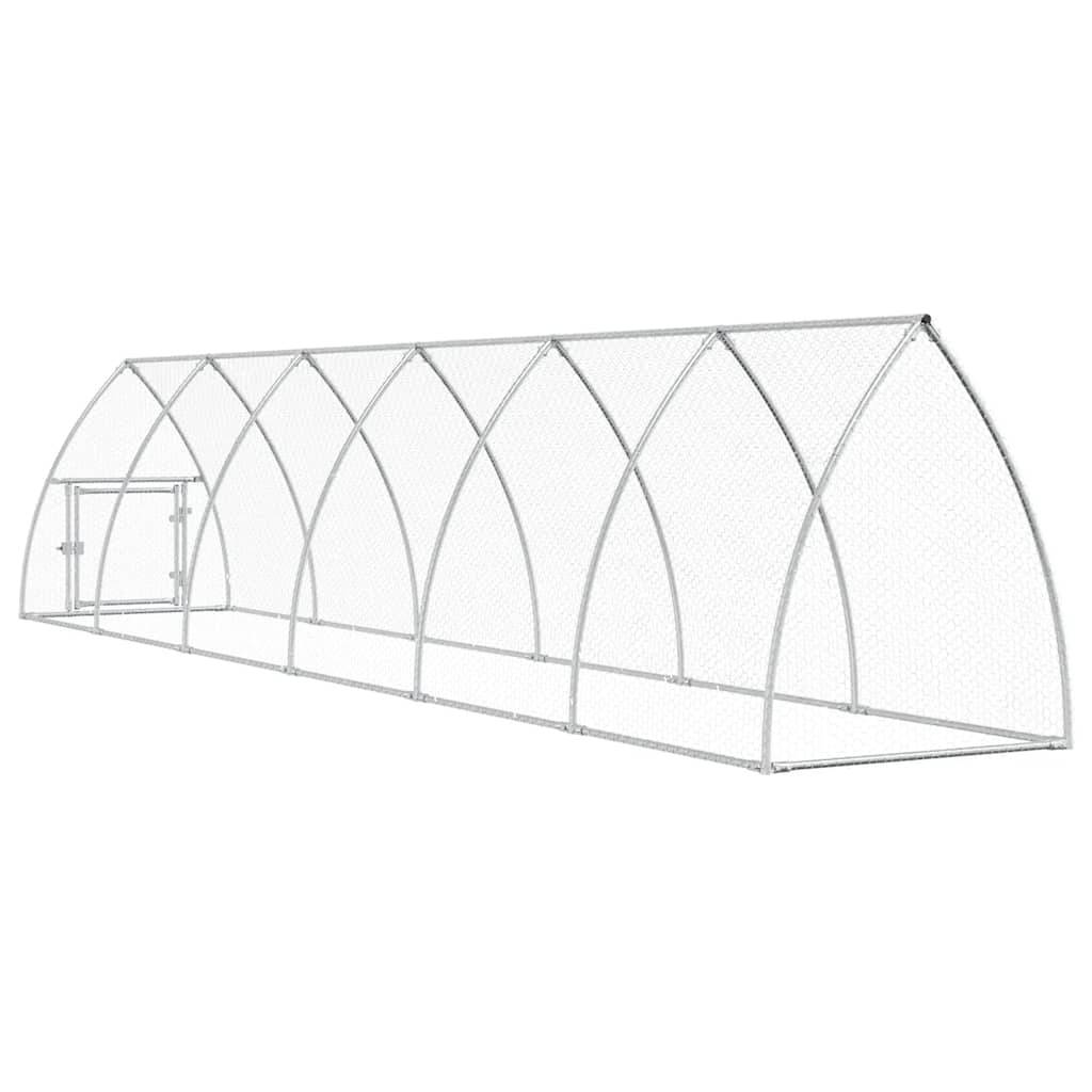 Vidaxl - Cage pour poules argenté 600x105x120 cm acier galvanisé vidaXL 172554 - Image 7