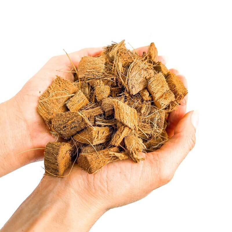 Brique d'Eclats de coco + fibres de coco compressée - Terreau Coco Compressé - Brique Coco - Image 1