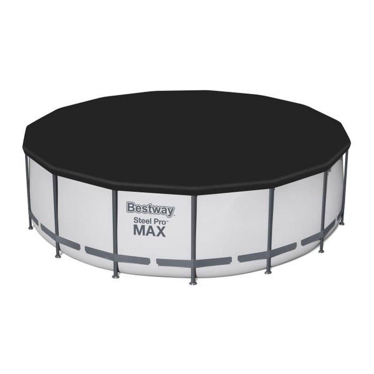 Bestway - Piscine tubulaire hors sol ronde 457 x 122 cm, 16015 L, pompe à cartouche, échelle et bâche - Bestway - Image 6