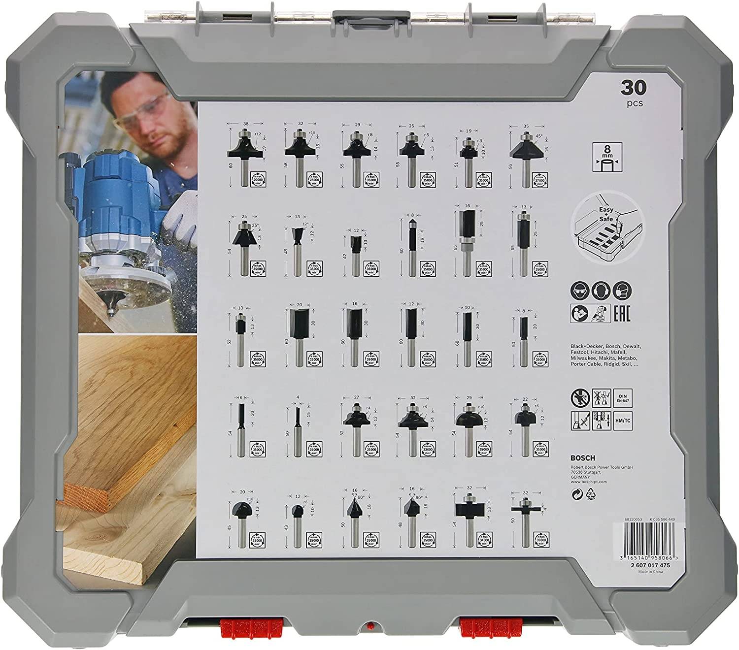 Bosch - Coffret de fraises mixtes 30 pièces - BOSCH - 2607017475 - Image 2