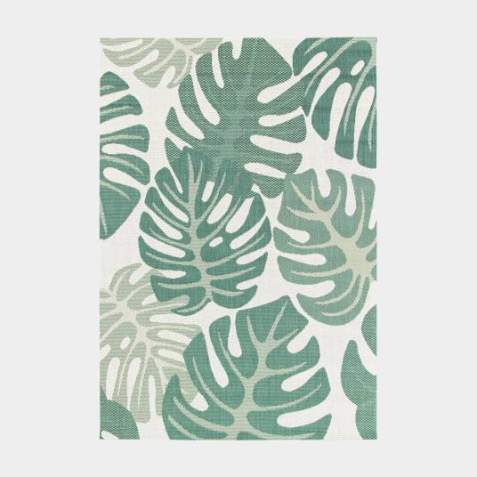 Decoweb - Tapis d'extérieur ou de salon - Green Tropical - Vert et écru - 160 x 230 cm - Decoweb - Image 1