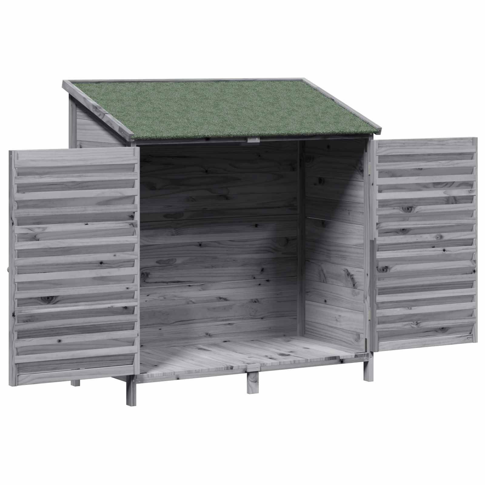PANGIVO - Abri de jardin bois de sapin gris 106 x 56 x 113.5 cm, poids:20.14kg - PANGIVO - Image 4