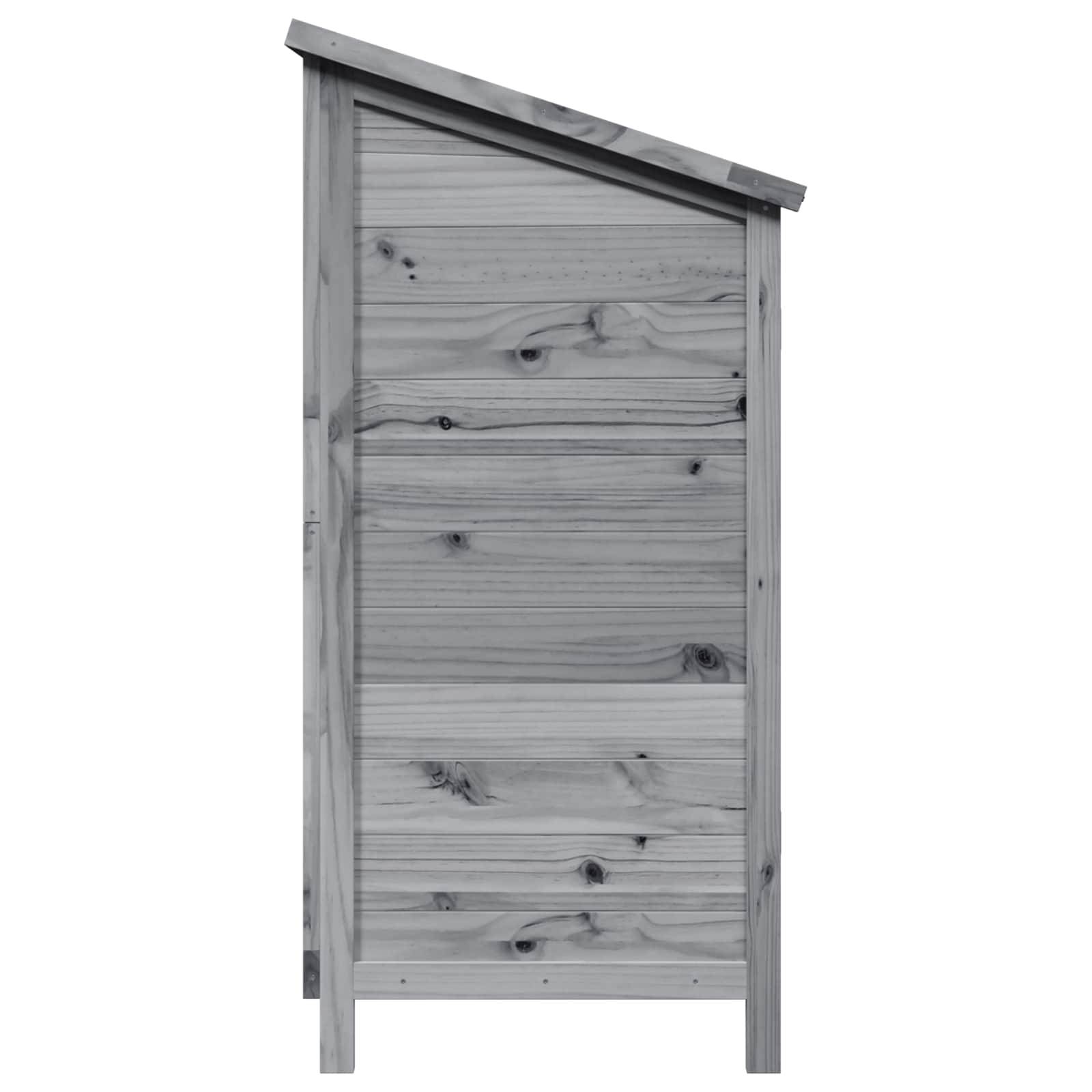 PANGIVO - Abri de jardin bois de sapin gris 106 x 56 x 113.5 cm, poids:20.14kg - PANGIVO - Image 6