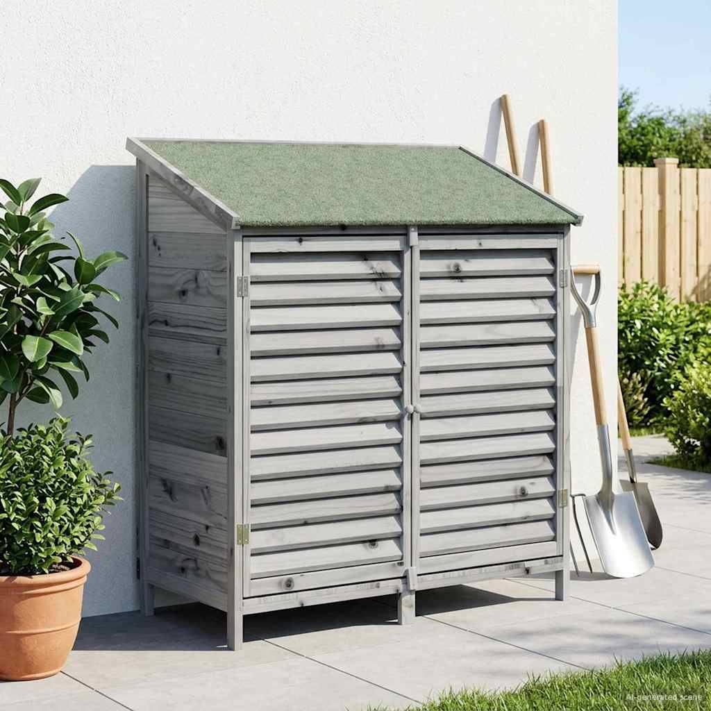 PANGIVO - Abri de jardin bois de sapin gris 106 x 56 x 113.5 cm, poids:20.14kg - PANGIVO - Image 3
