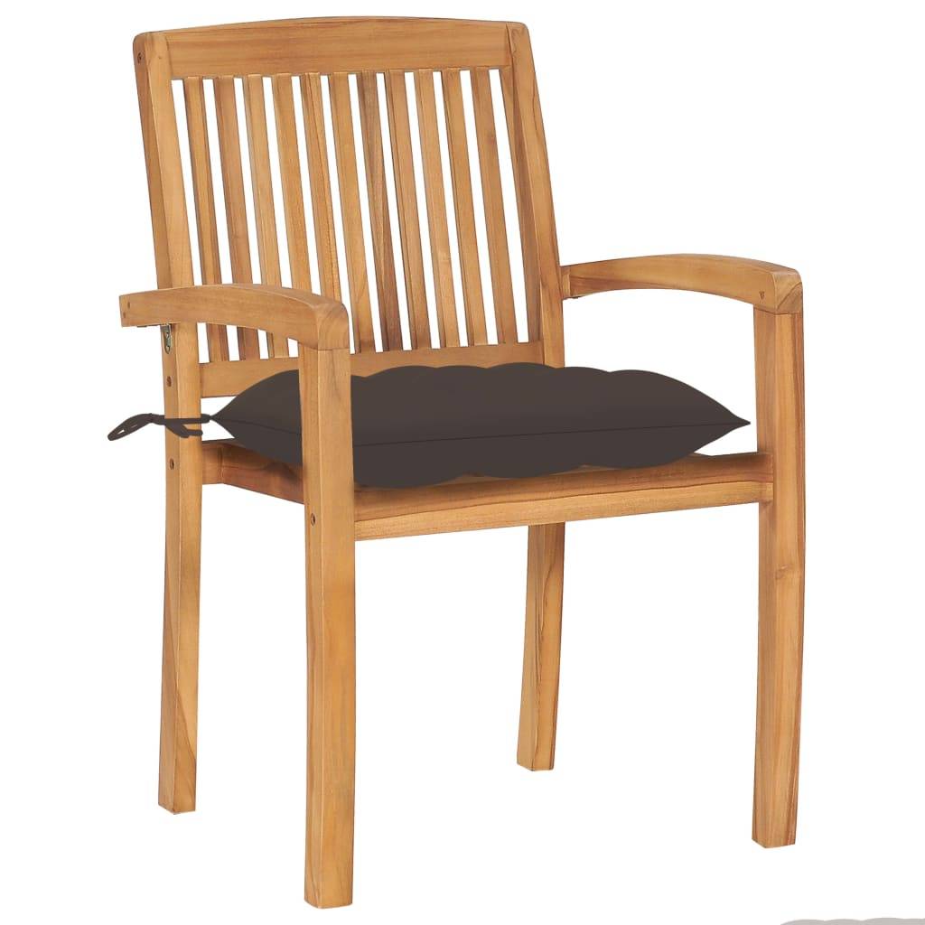 Prolenta Premium - Lot de 8 Chaise bois composite  Vilio Taupe 60 X 57,5 X 90 cm  - P87209T - Image 3