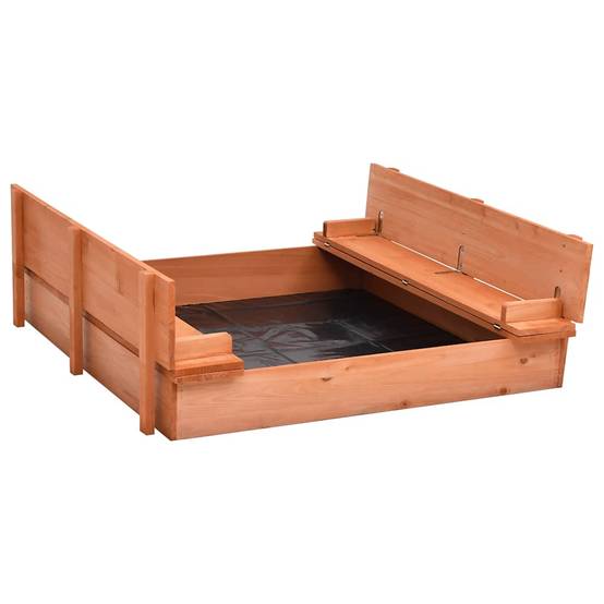 Bac à sable - Maison de jeu pour enfants Bois de sapin 95x90x15 cm - Image 4