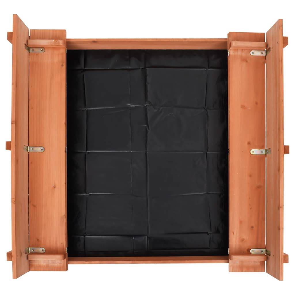 Bac à sable - Maison de jeu pour enfants Bois de sapin 95x90x15 cm - Image 6