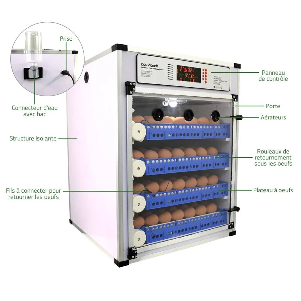 Couveuse Automatique PRO Couvitech® 272 œufs Couvitech - Image 2