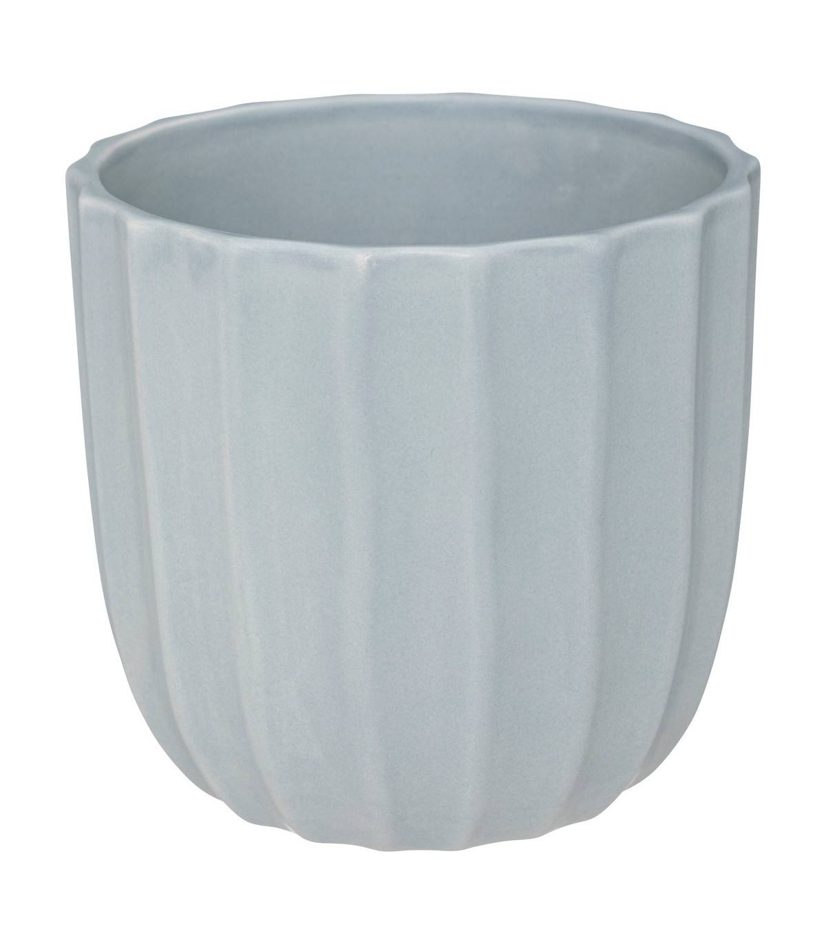 Lot de 2 Pots en Céramique Bleu Gris D 14.8 et D 10.4 cm - Image 2