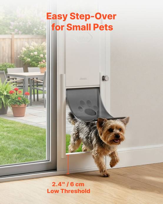 VEVOR Chatière pour Porte Coulissante en Verre Chiens Taille M Rabat 3 Couches - Image 3