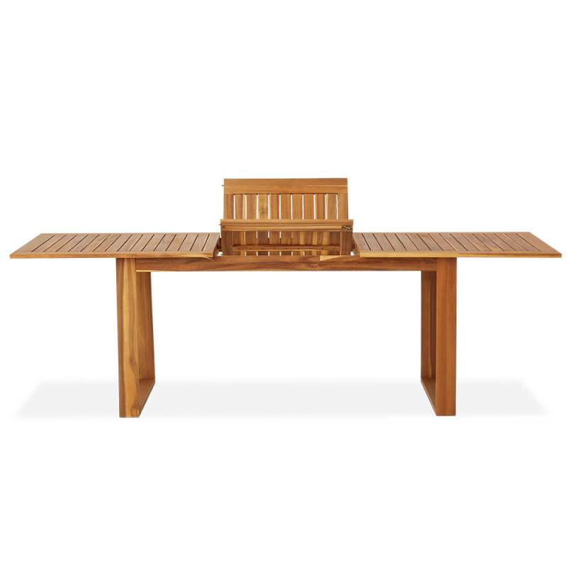 Table salon de jardin Levata - BOCARNEA - Bois Acacia - Table extensible papillon - 180/240 cm - Pour 8 personnes - Image 5