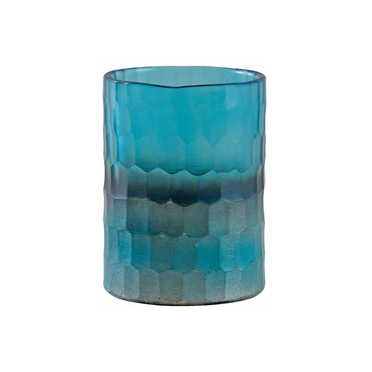 Aubry Gaspard - Photophore en verre mosaique turquoise Aubry Gaspard - Image 1