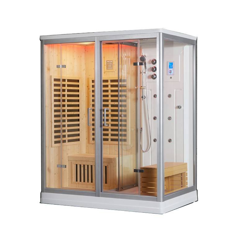 Combi Sauna Infrarouge Douche Hammam Boreal® IR-H 180G - Gauche - Image 2