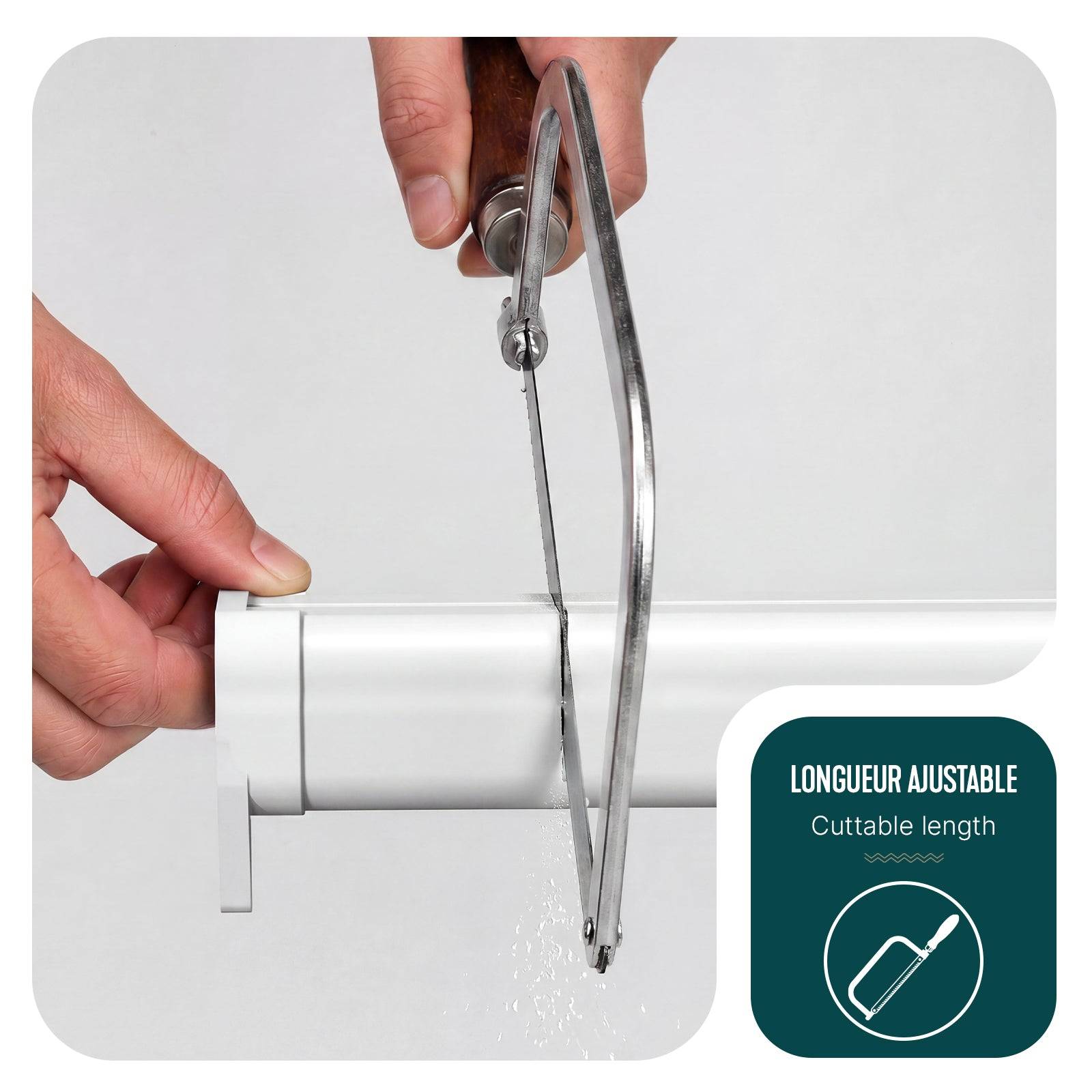Vounot - Moustiquaire de fenêtre L100 x H160 cm  enroulable et recoupable en PVC blanc VOUNOT® - Image 4