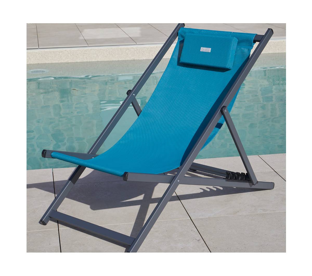 Ozalide - Lot de 2 Chiliennes - Aluminium - Bleu Canard en Aluminium - ATHOS - Image 1