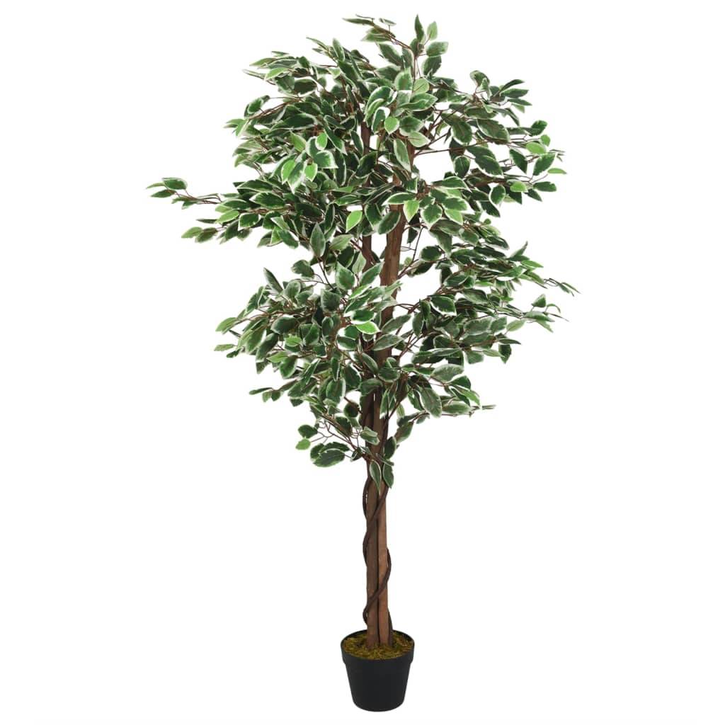Vidaxl - Ficus artificiel 630 feuilles 120 cm vert - Image 1