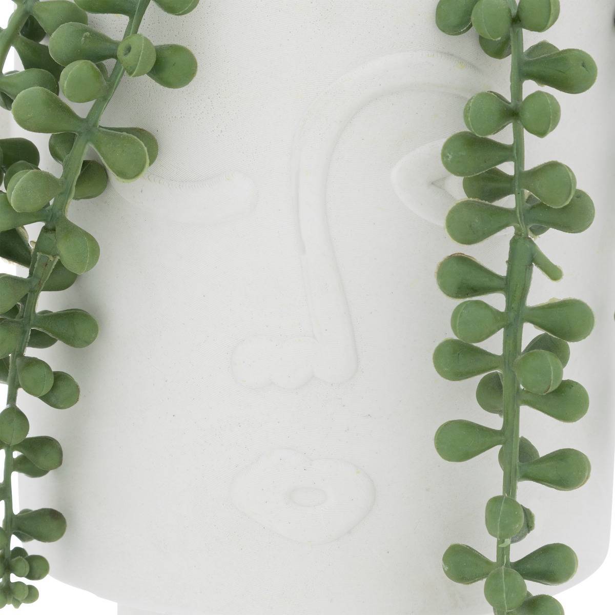 Atmosphera - Plante artificielle en pot en ciment H25cm blanc - Atmosphera Créateur d'intérieur - Image 3