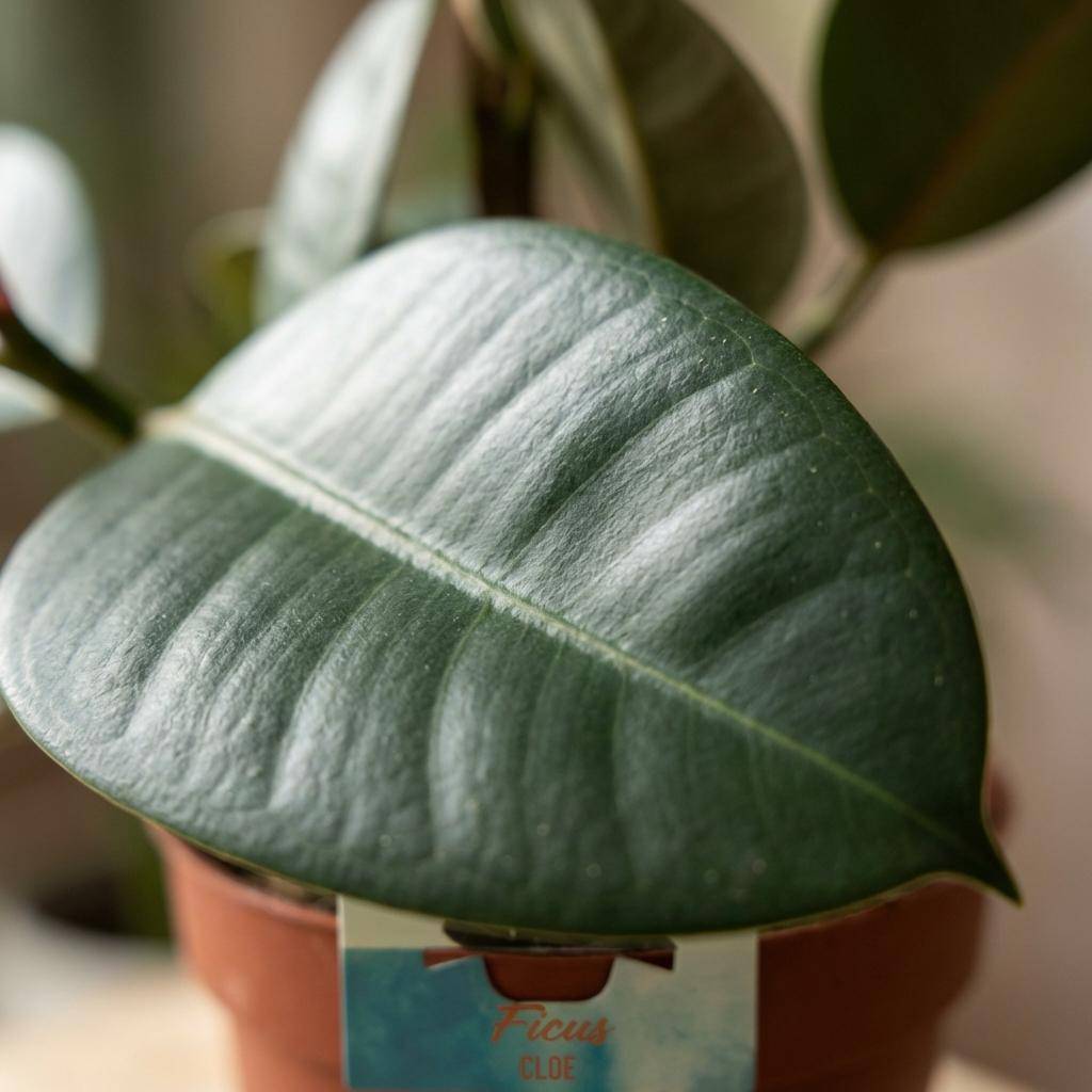 Caoutchouc - Ficus Elastica Cloe - Pot de 19cm - Hauteur 65cm - Sans cache-pot - Plantes d'intérieur - Image 4