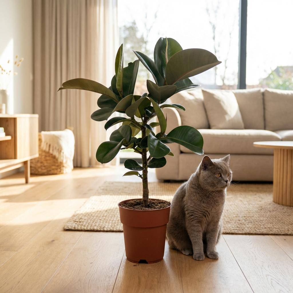 Caoutchouc - Ficus Elastica Cloe - Pot de 19cm - Hauteur 65cm - Sans cache-pot - Plantes d'intérieur - Image 3