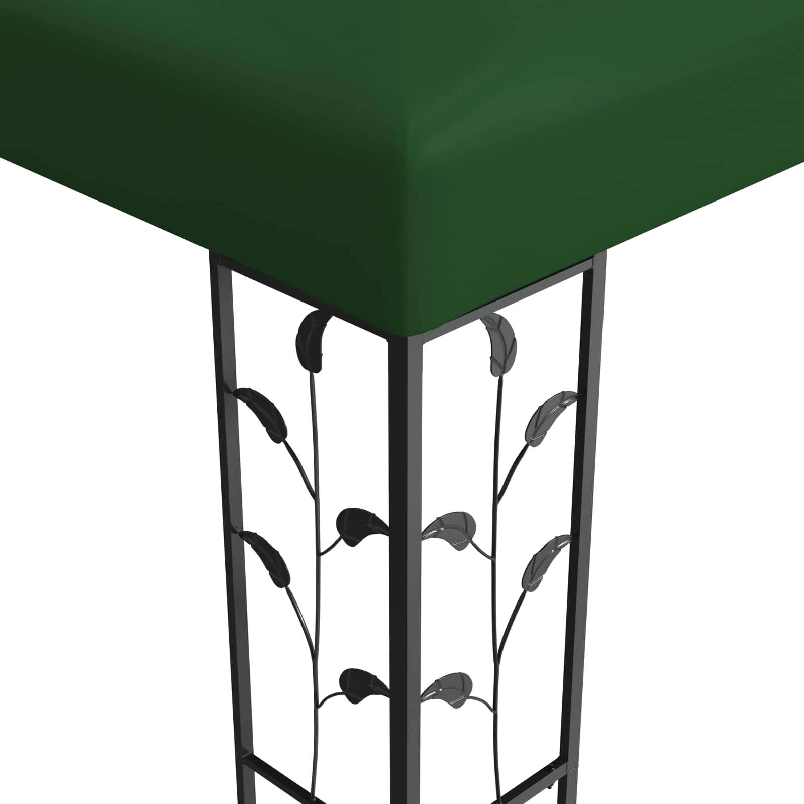 ComfortXL - Pergola Bioclimatique Aluminium Tissu Terrasse Jardin Toit Lames Manuelles 3x3m Vert - ComfortXL Outdoor Living - Image 3