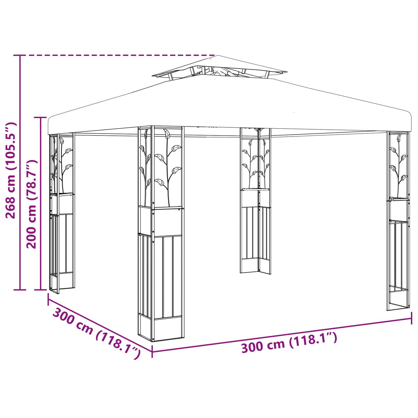 ComfortXL - Pergola Bioclimatique Aluminium Tissu Terrasse Jardin Toit Lames Manuelles 3x3m Vert - ComfortXL Outdoor Living - Image 6