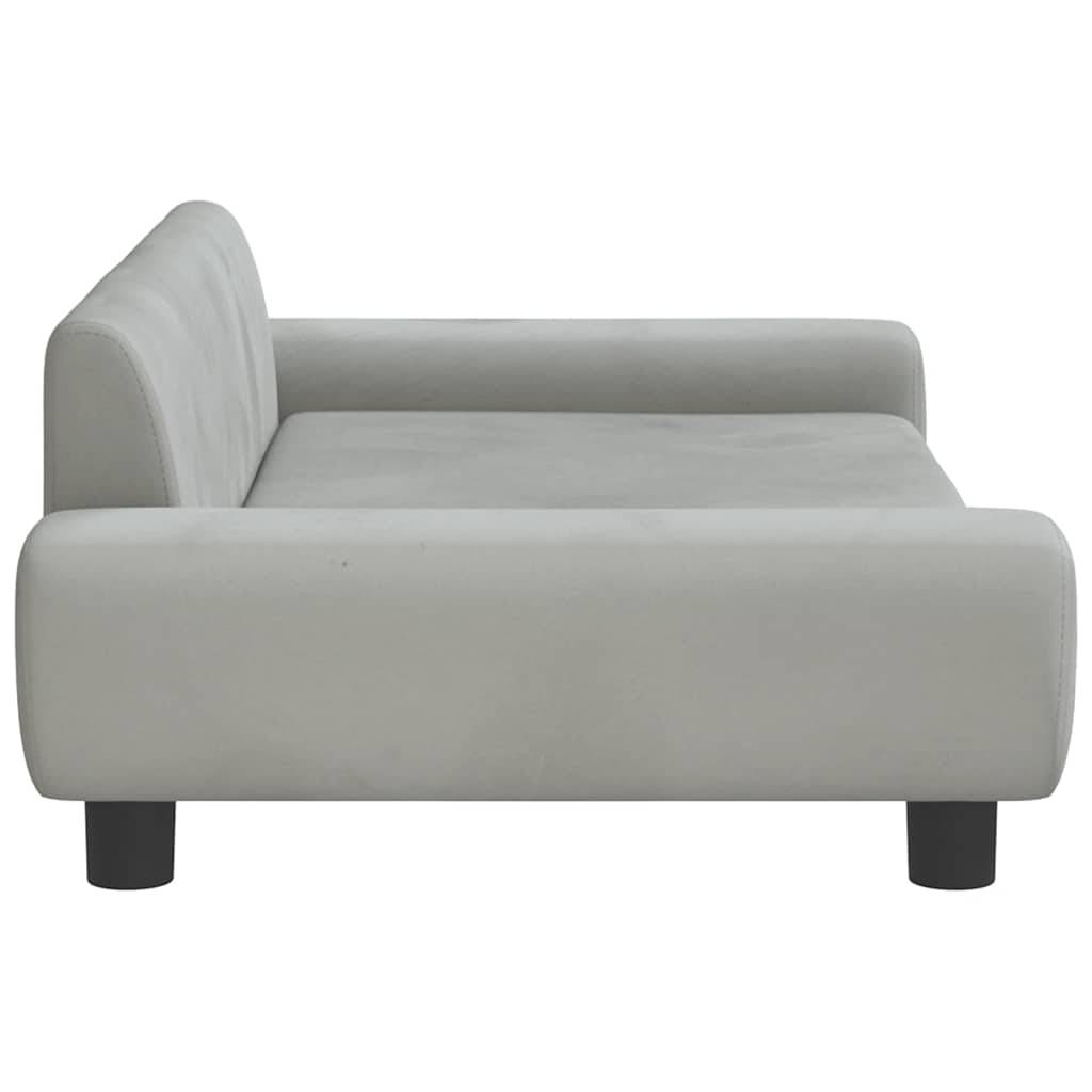 Vidaxl - Lit pour chien gris clair 100x54x33 cm velours vidaXL 171982 - Image 5