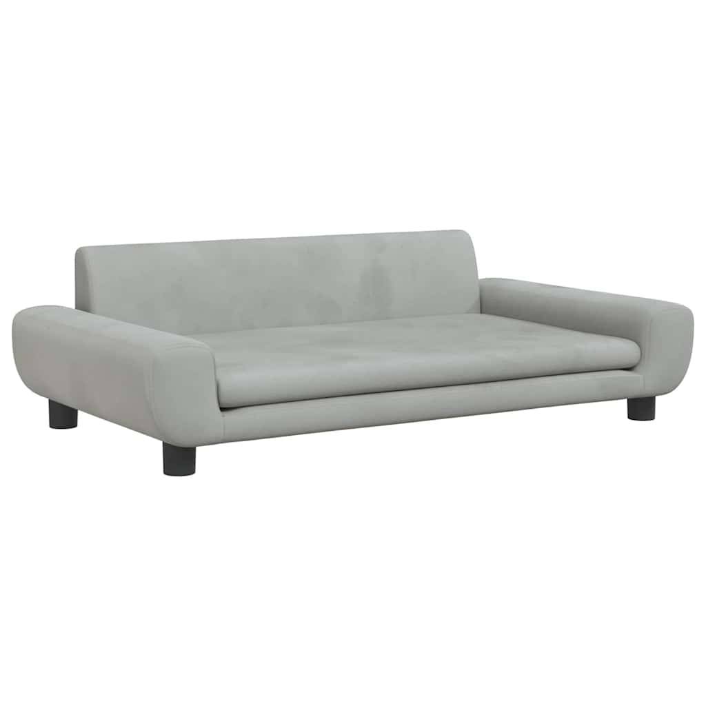 Vidaxl - Lit pour chien gris clair 100x54x33 cm velours vidaXL 171982 - Image 2
