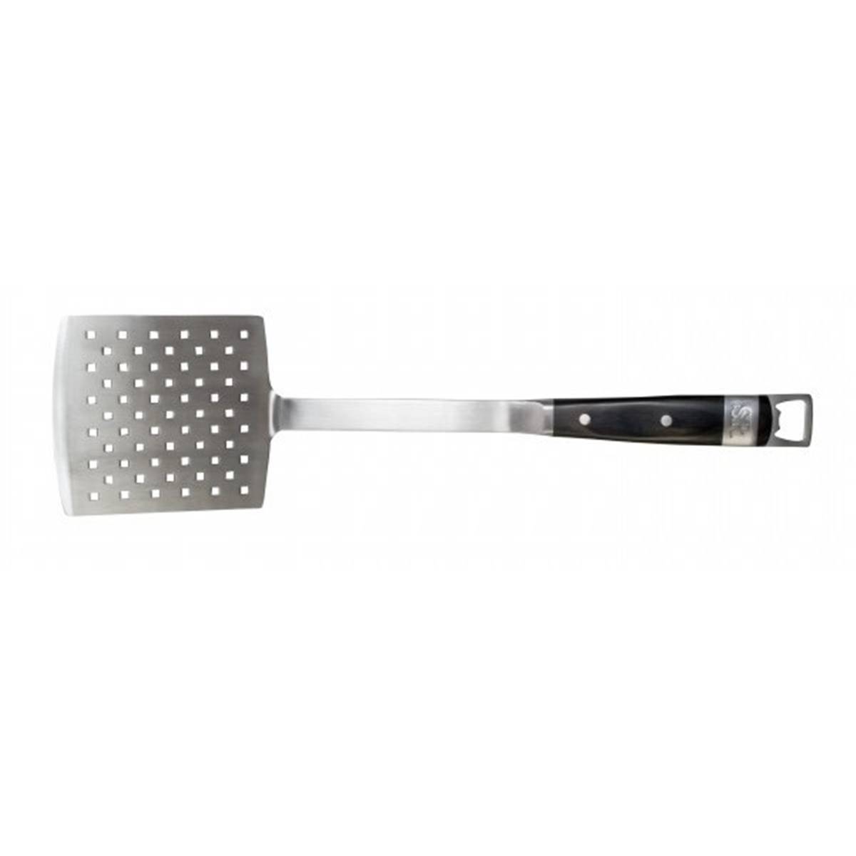 Spatule Steven Raichlen en acier inoxydable & bois de Pakka - Image 1